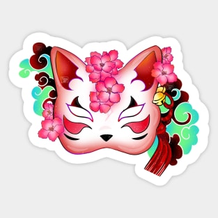 Kitsune Mask Sticker